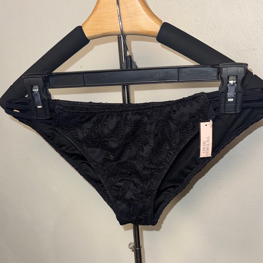 Victoria's Secret Black Lace Bikini Bottom